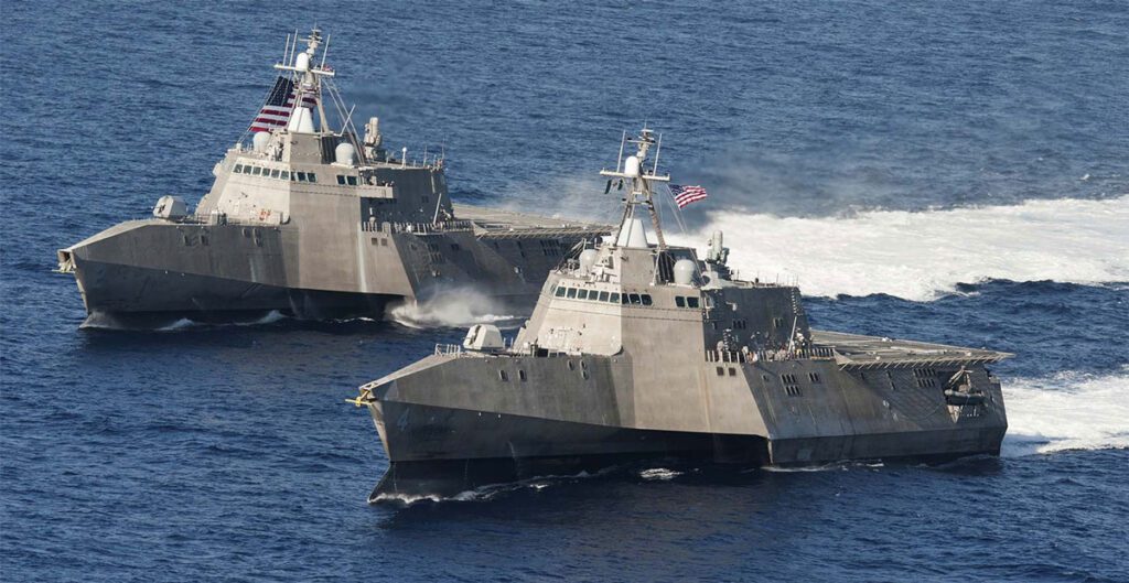 Combat Ships Roll Off Assembly Line for Austal USA